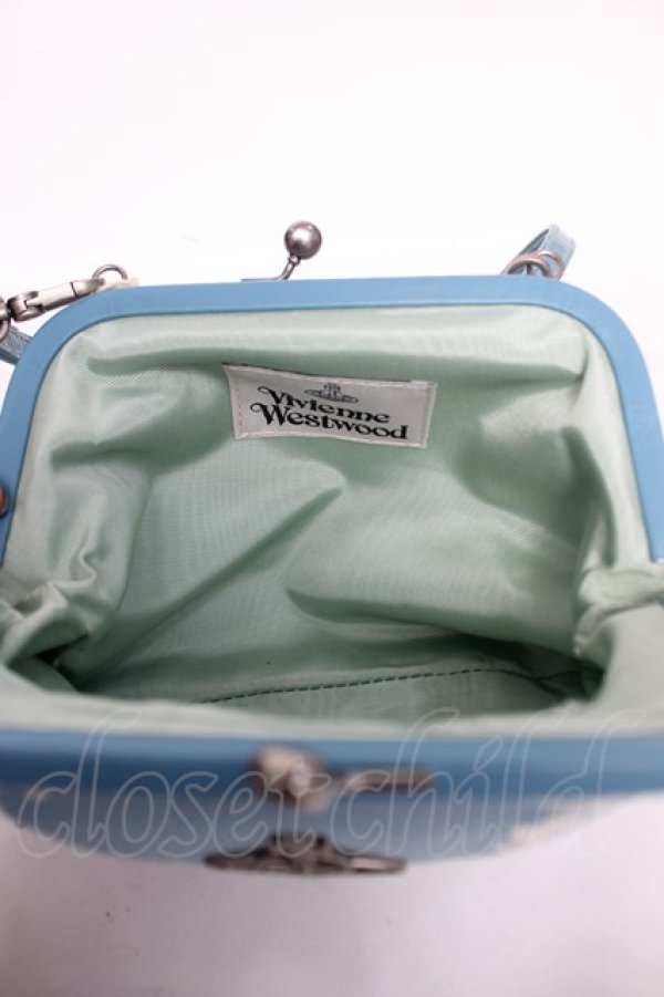画像5: ヴィヴィアンウエストウッド 中古 / JACQUARD FRINGE BAG  サックス  Y-26-03-22-038-ba-SZ-ZY (5)