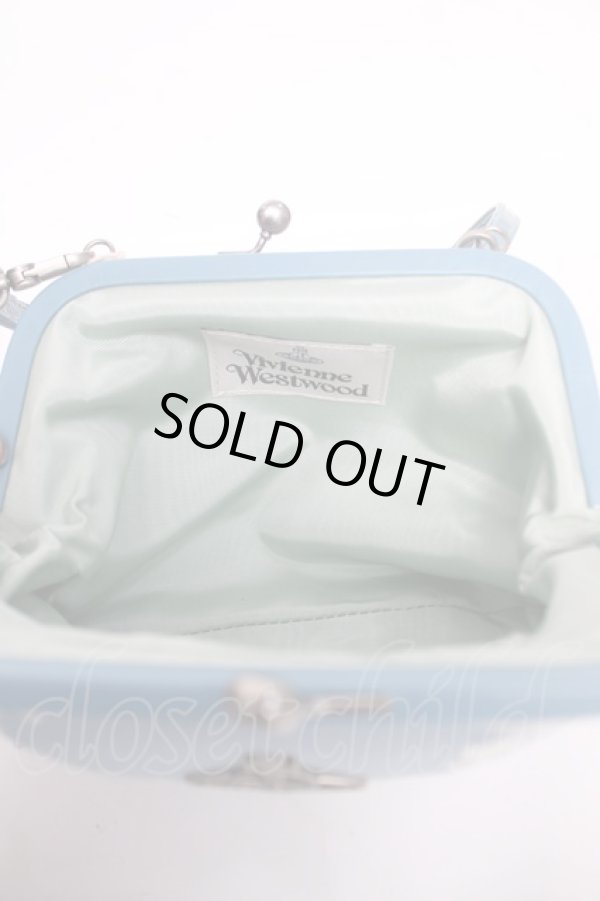 画像5: ヴィヴィアンウエストウッド 中古 / JACQUARD FRINGE BAG  サックス  Y-26-03-22-038-ba-SZ-ZH (5)