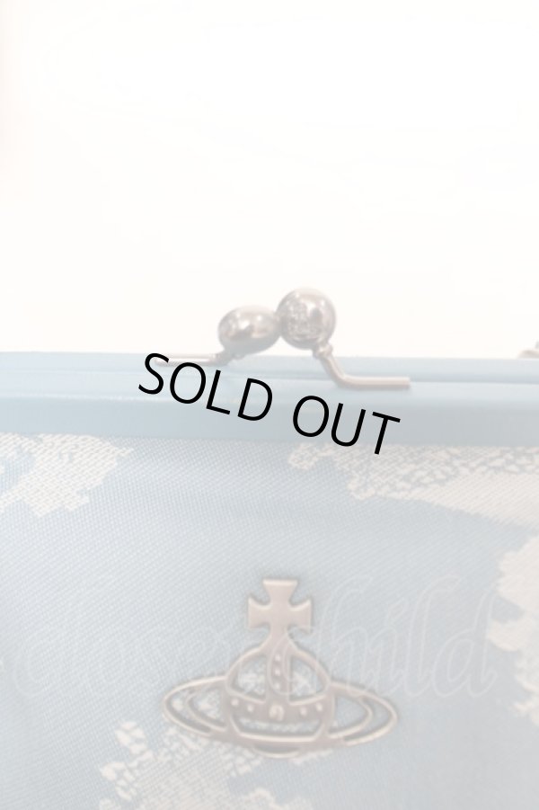 画像6: ヴィヴィアンウエストウッド 中古 / JACQUARD FRINGE BAG  サックス  Y-26-03-22-038-ba-SZ-ZH (6)