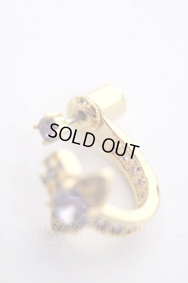 画像2: ヴィヴィアンウエストウッド MAN 中古 / MAITENA SINGLE EARRINGS  ゴールド×パープル  Y-26-03-22-006-er-SZ-ZY (2)