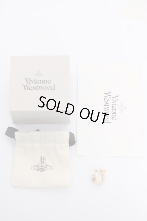 画像4: ヴィヴィアンウエストウッド MAN 中古 / MAITENA SINGLE EARRINGS  ゴールド×パープル  Y-26-03-22-006-er-SZ-ZY (4)
