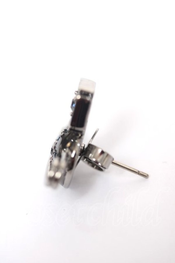 画像3: ヴィヴィアンウエストウッド MAN 中古 / KITTYシングルピアス  シルバー×ブラック  Y-26-03-22-007-er-SZ-ZY (3)