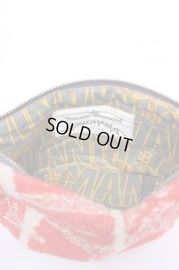 画像3: ANGLOMANIA 中古 / ロゴ柄ポーチ  赤  Y-26-03-22-016-gd-AS-ZY (3)