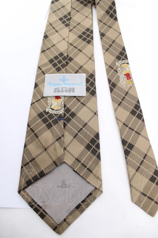 画像2: ヴィヴィアンウエストウッド MAN 中古 / チェックネクタイ  ベージュ  Y-26-03-22-021-gd-AS-ZY (2)