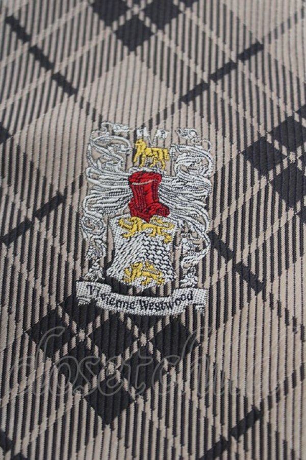 画像3: ヴィヴィアンウエストウッド MAN 中古 / チェックネクタイ  ベージュ  Y-26-03-22-021-gd-AS-ZY (3)