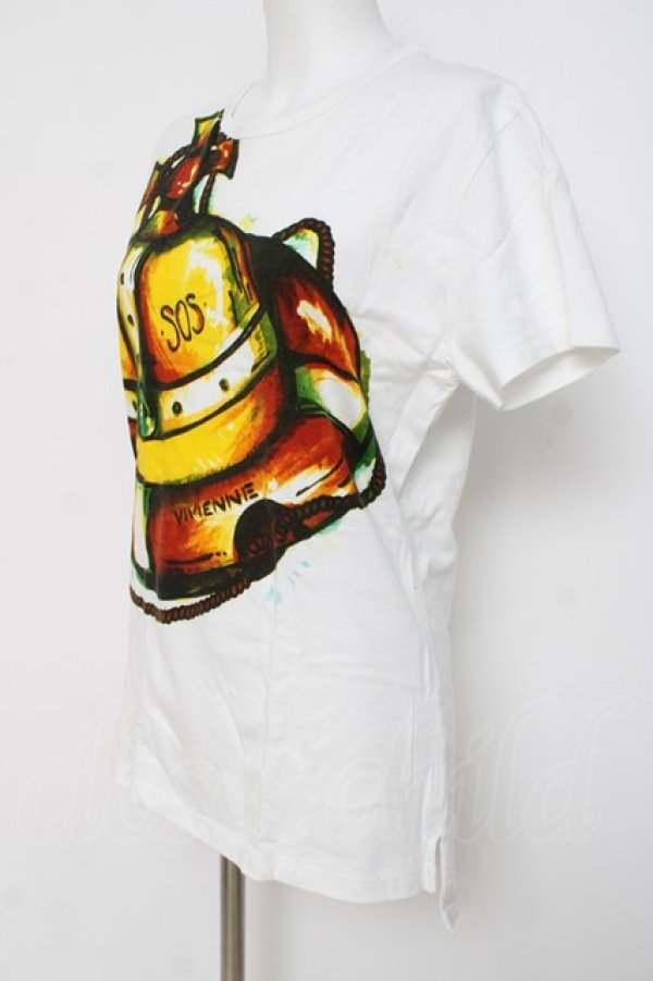 画像3: ヴィヴィアンウエストウッド MAN 中古 / SOSオーブTシャツ 44 ホワイト  Y-26-04-08-020-ts-SZ-ZY (3)