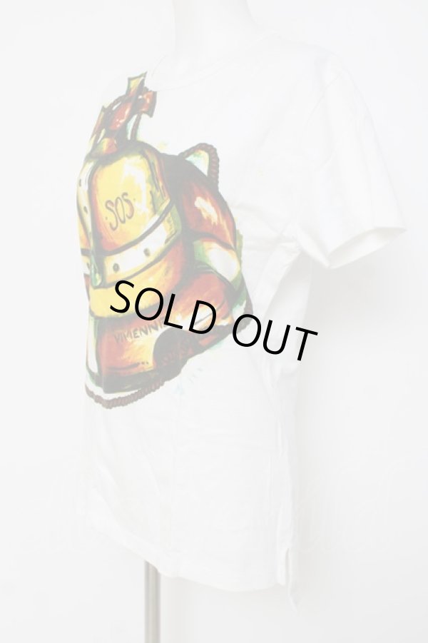 画像3: ヴィヴィアンウエストウッド MAN 中古 / SOSオーブTシャツ 44 ホワイト  Y-26-04-08-020-ts-SZ-ZY (3)