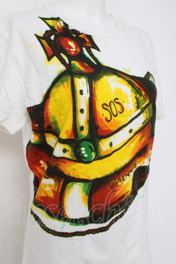 画像4: ヴィヴィアンウエストウッド MAN 中古 / SOSオーブTシャツ 44 ホワイト  Y-26-04-08-020-ts-SZ-ZY (4)