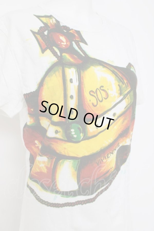 画像4: ヴィヴィアンウエストウッド MAN 中古 / SOSオーブTシャツ 44 ホワイト  Y-26-04-08-020-ts-SZ-ZY (4)