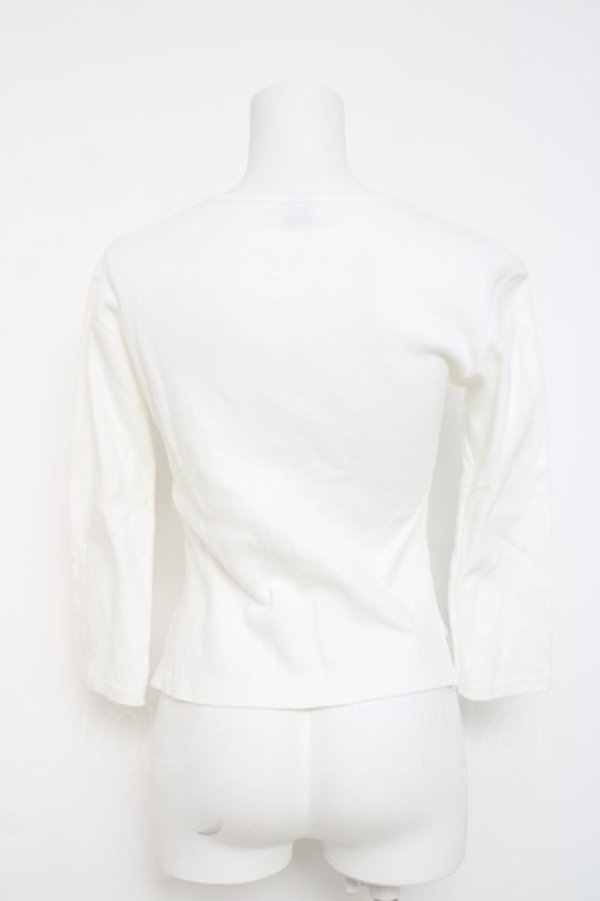 画像2: ヴィヴィアンウエストウッド 中古 / サティアプリントカットソー S ホワイト  Y-26-04-08-021-to-SZ-ZY (2)