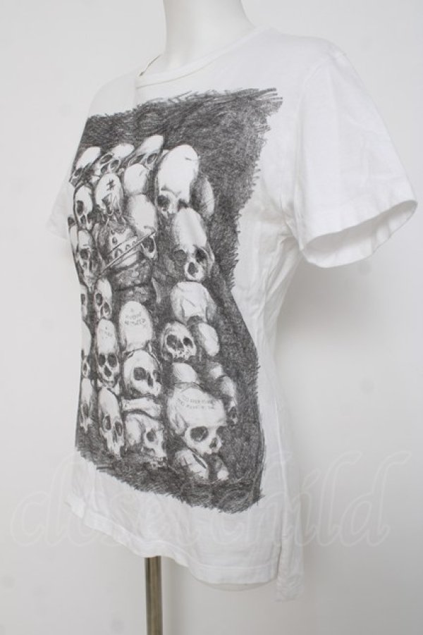 画像3: ヴィヴィアンウエストウッド MAN 中古 / スカルスタディTシャツ 44 ホワイト  Y-26-04-08-023-to-SZ-ZY (3)