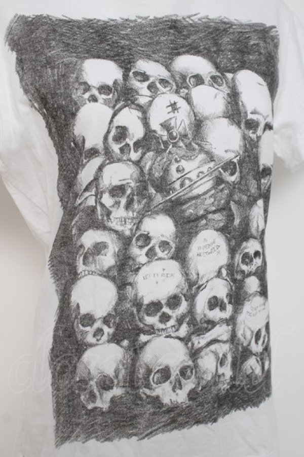 画像4: ヴィヴィアンウエストウッド MAN 中古 / スカルスタディTシャツ 44 ホワイト  Y-26-04-08-023-to-SZ-ZY (4)