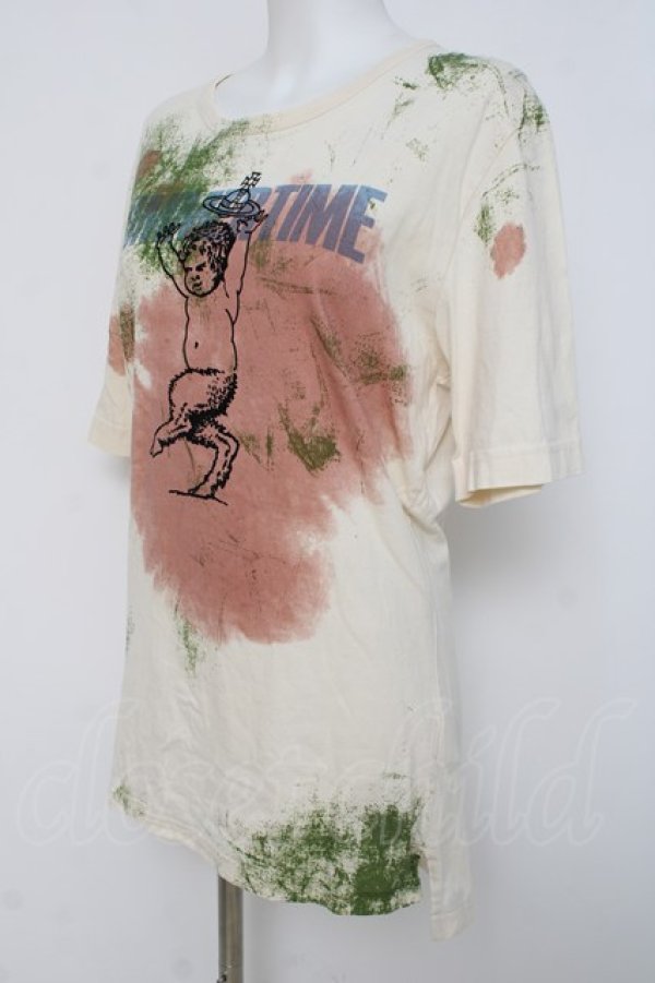 画像3: ヴィヴィアンウエストウッド MAN 中古 / サティアプリントワインステインTシャツ S 生成リ  Y-26-04-08-025-ts-SZ-ZY (3)