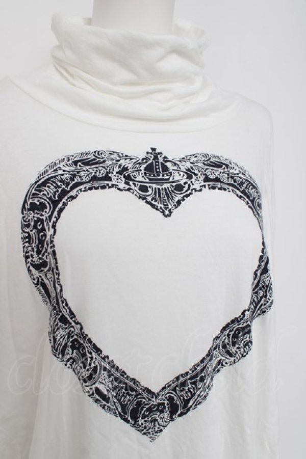 画像4: ヴィヴィアンウエストウッド 中古 / ハートフレームカットソー 2 白  Y-26-04-08-026-to-SZ-ZY (4)