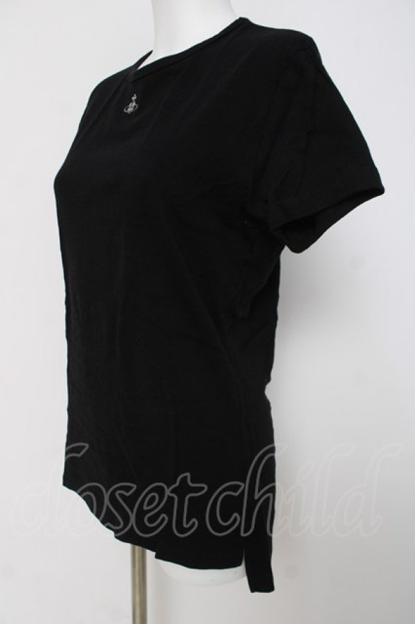 画像3: ヴィヴィアンウエストウッド MAN 中古 / オーブ刺繍Tシャツ 44 ブラック  Y-26-04-08-029-ts-SZ-ZY (3)