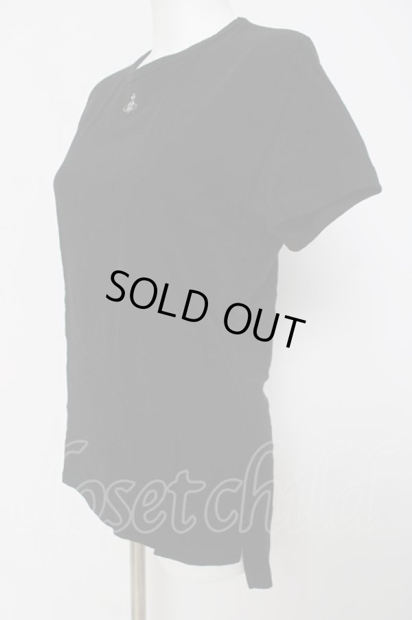 画像3: ヴィヴィアンウエストウッド MAN 中古 / オーブ刺繍Tシャツ 44 ブラック  Y-26-04-08-029-ts-SZ-ZY (3)