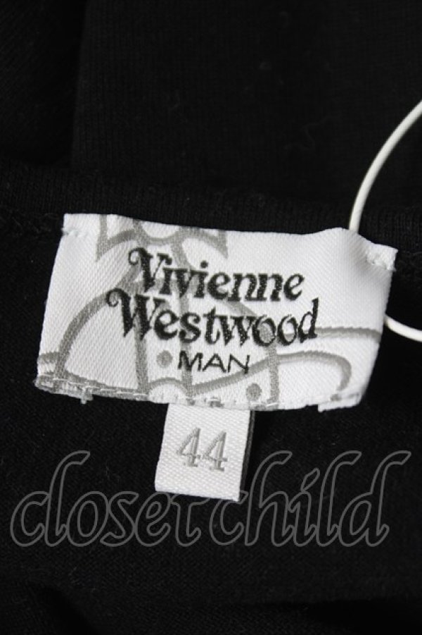 画像5: ヴィヴィアンウエストウッド MAN 中古 / オーブ刺繍Tシャツ 44 ブラック  Y-26-04-08-029-ts-SZ-ZY (5)