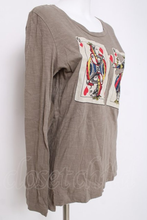 画像3: ヴィヴィアンウエストウッド 中古 / トランプptカットソー 3 グレーブラウン  Y-26-04-08-030-ts-SZ-ZY (3)