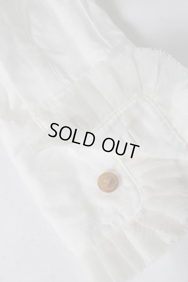 画像6: ヴィヴィアンウエストウッド 中古 / プリーツフリルブラウス 3 ホワイト  Y-26-04-08-031-bl-SZ-ZY (6)