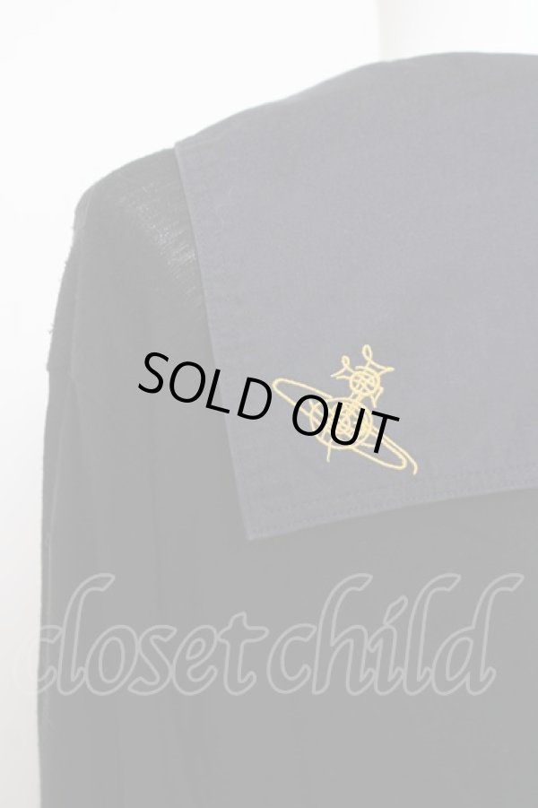 画像6: ヴィヴィアンウエストウッド MAN 中古 / セーラーカラー変形トップス 44 黒  Y-26-04-08-037-to-SZ-ZY (6)