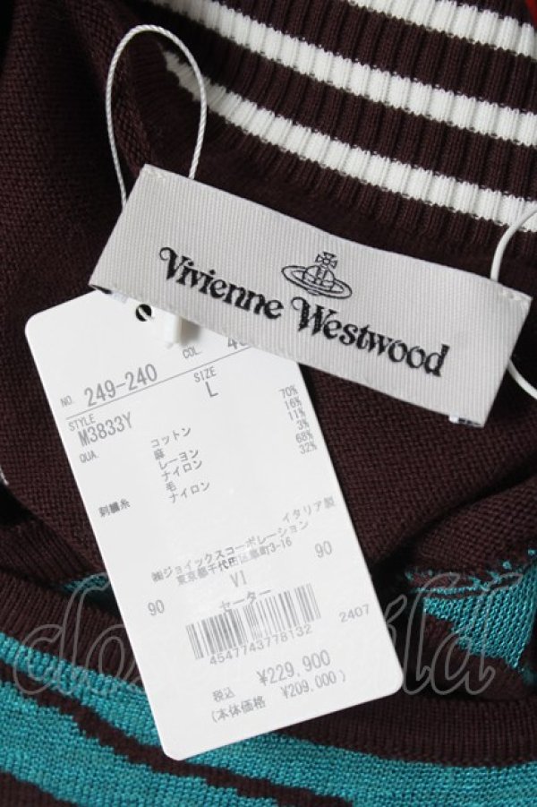 画像8: ヴィヴィアンウエストウッド 中古 / FROGGING CARDIGAN L ブラウン/グリーン  Y-26-04-08-039-to-OD-ZY (8)