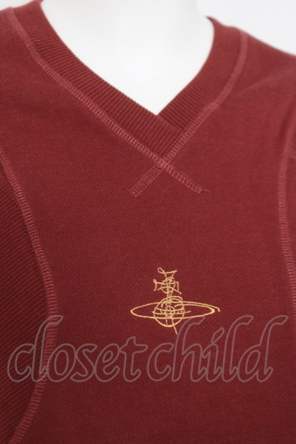 画像4: ヴィヴィアンウエストウッド 中古 / CROPPED POURPOINT SWEATSHIRT L 赤  Y-26-04-08-040-to-OD-ZY (4)