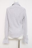 画像2: ヴィヴィアンウエストウッド 中古 / DRUNKEN SHIRT 42 ホワイト/ブルー×ブラウンストライプ  Y-26-04-08-043-bl-OD-ZY (2)