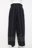 画像2: ヴィヴィアンウエストウッド 中古 / STRIPESパンツ 38 ブラック/ネイビー  Y-26-04-08-047-pa-OD-ZY (2)