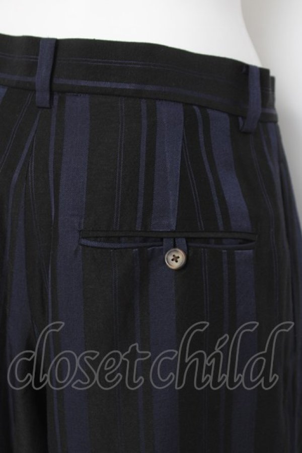 画像3: ヴィヴィアンウエストウッド 中古 / STRIPESパンツ 38 ブラック/ネイビー  Y-26-04-08-047-pa-OD-ZY (3)