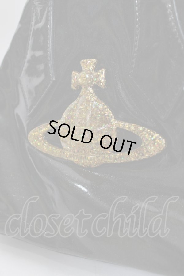 画像4: ヴィヴィアンウエストウッド 中古 / グリッターチャンスリーヤスミンバッグ  黒  Y-26-04-08-007-ba-SZ-ZY (4)