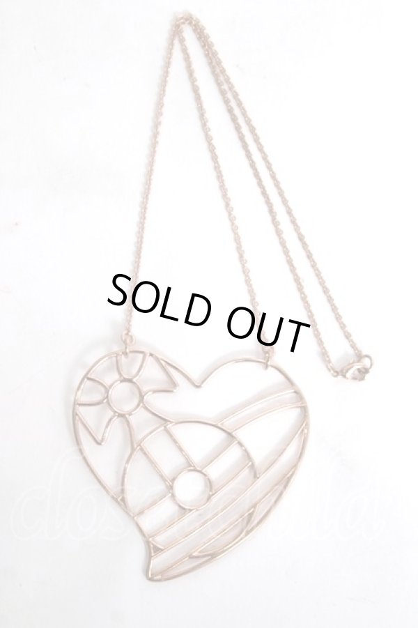 画像3: ヴィヴィアンウエストウッド 中古 / シンラインハートネックレス  ゴールド  Y-26-04-08-001-ac-SZ-ZY (3)