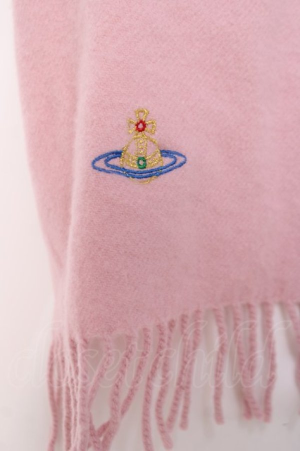 画像2: ヴィヴィアンウエストウッド 中古 / カラーオーブマフラー  ピンク  Y-26-04-08-008-gd-SZ-ZY (2)