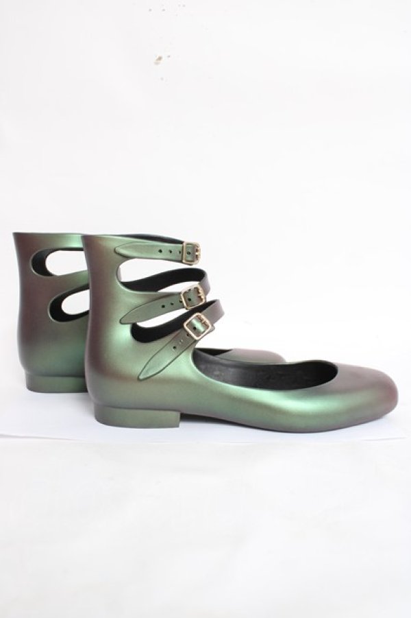 画像4: ヴィヴィアンウエストウッド 中古 / ANGLOMANIA×melissa Ballerinaシューズ 24 グリーン  Y-26-04-08-009-sh-SZ-ZY (4)