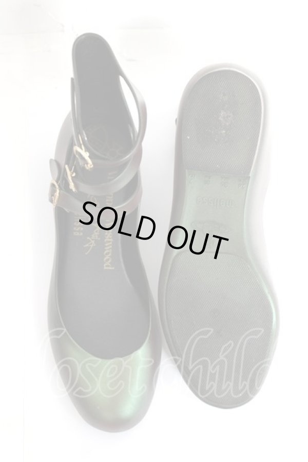 画像5: ヴィヴィアンウエストウッド 中古 / ANGLOMANIA×melissa Ballerinaシューズ 24 グリーン  Y-26-04-08-009-sh-SZ-ZH (5)