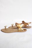 画像2: ヴィヴィアンウエストウッド×Melissa 中古 / ボタンサンダル 6 ゴールド  Y-26-04-08-013-sh-SZ-ZY (2)
