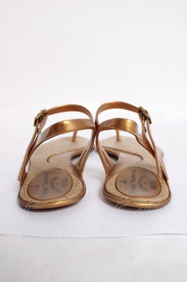 画像3: ヴィヴィアンウエストウッド×Melissa 中古 / ボタンサンダル 6 ゴールド  Y-26-04-08-013-sh-SZ-ZY (3)