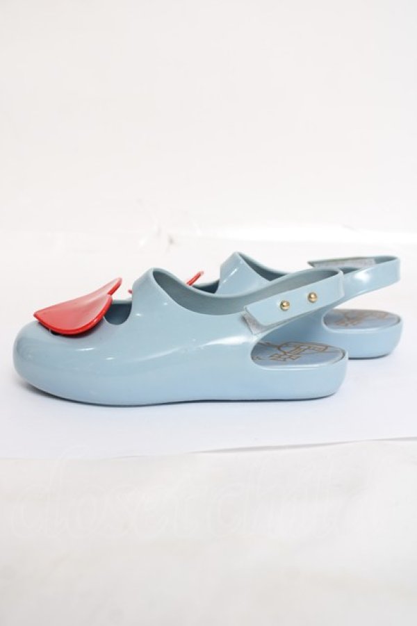 画像2: ヴィヴィアンウエストウッド×Melissa 中古 / Baby Bowシューズ 15cm サックス  Y-26-04-08-016-sh-SZ-ZY (2)