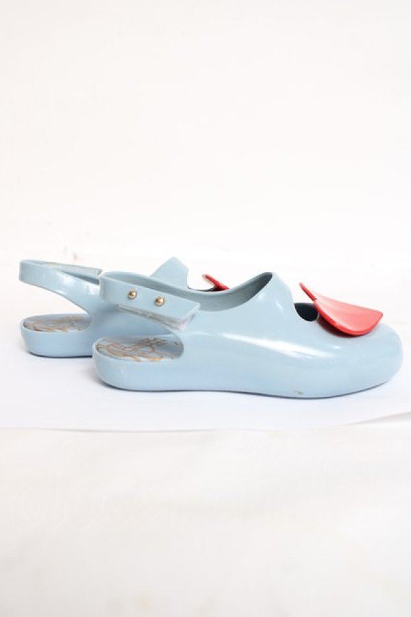 画像4: ヴィヴィアンウエストウッド×Melissa 中古 / Baby Bowシューズ 15cm サックス  Y-26-04-08-016-sh-SZ-ZY (4)