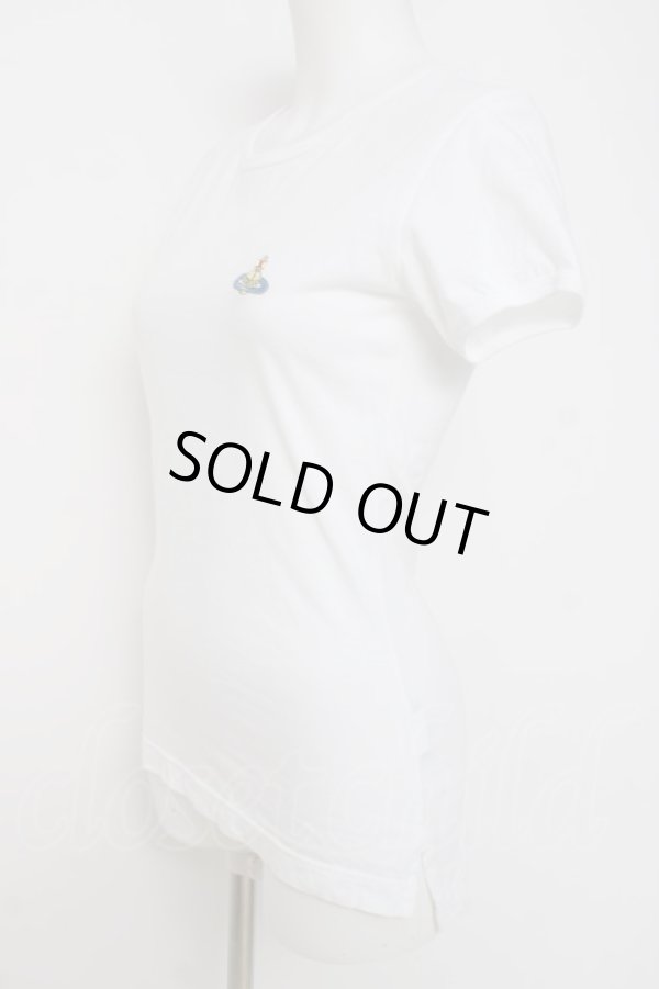 画像3: ヴィヴィアンウエストウッド 中古 / カラーオーブ刺繍Tシャツ XS ホワイト  Y-26-04-08-017-ts-SZ-ZY (3)