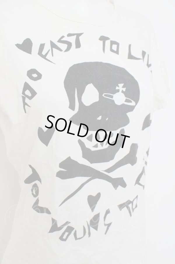 画像4: ヴィヴィアンウエストウッド MAN 中古 / TOO FAST TO LIVE Tシャツ 44 ホワイト  Y-26-04-08-019-to-SZ-ZY (4)