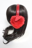画像2: ヴィヴィアンウエストウッド 中古 / ハートフェイクファーイヤーマフ  赤  Y-26-05-03-028-ha-SZ-ZY (2)