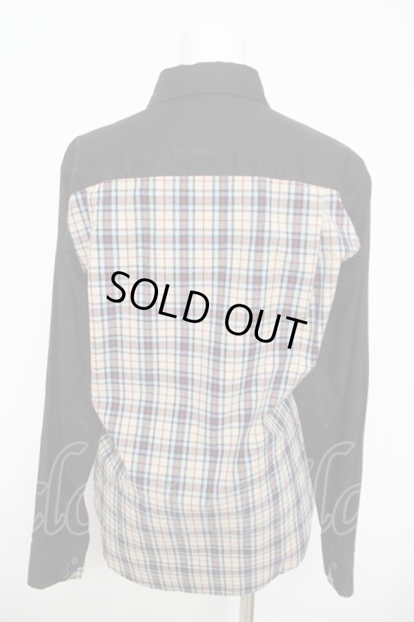 画像2: ヴィヴィアンウエストウッド MAN 中古 / チェッククラシックシャツ 44 黒  Y-26-05-03-033-bl-SZ-ZY (2)