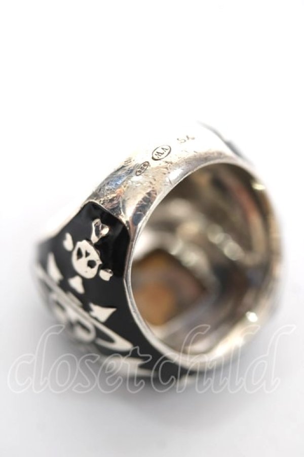 画像3: ヴィヴィアンウエストウッド 中古 / College Ring XS ブラック  Y-26-05-03-003-rg-OD-ZY (3)