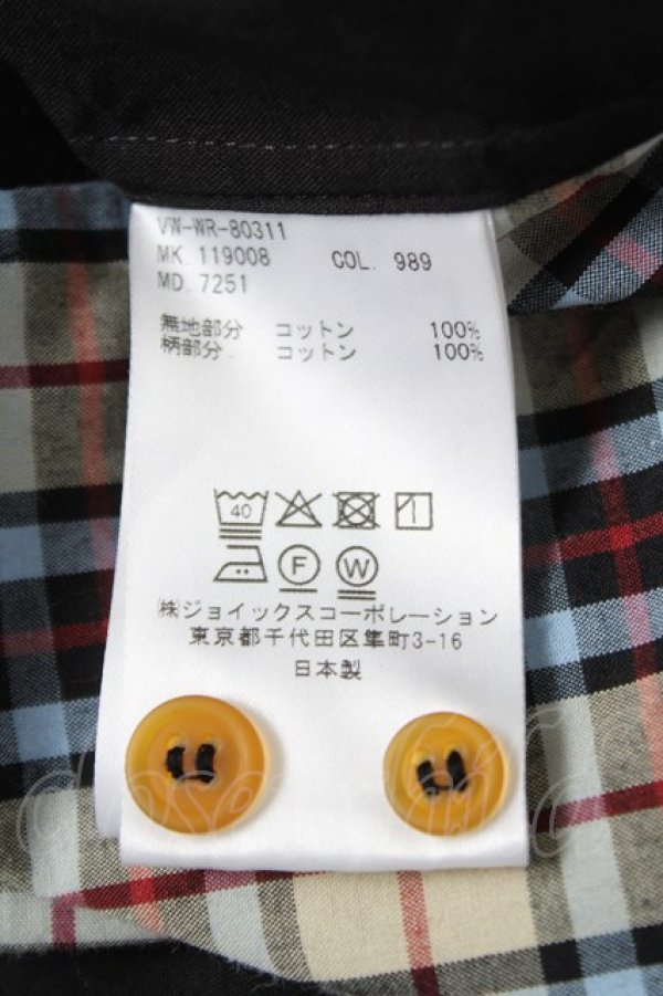 画像6: ヴィヴィアンウエストウッド MAN 中古 / チェッククラシックシャツ 44 黒  Y-26-05-03-033-bl-SZ-ZY (6)