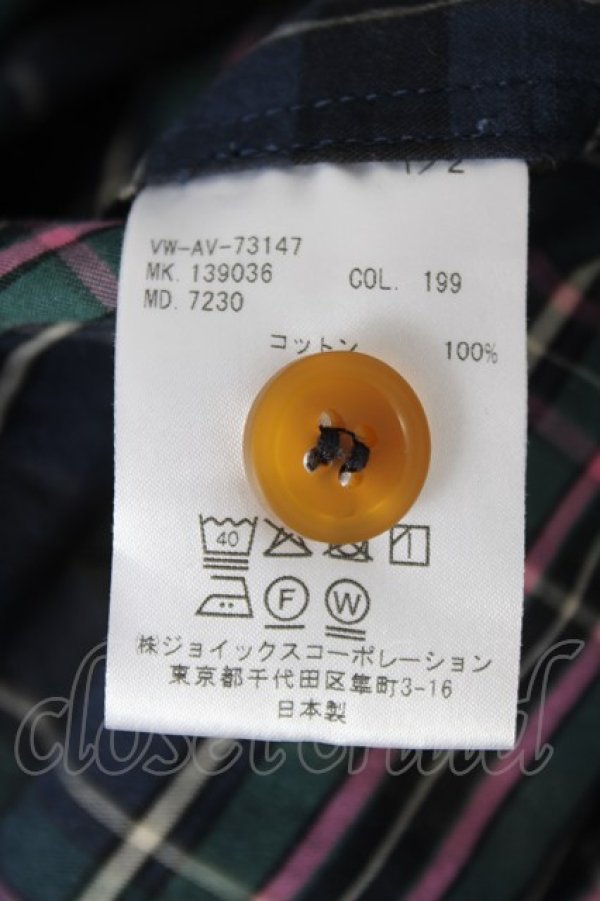 画像6: ヴィヴィアンウエストウッド MAN 中古 / チェック柄ロングシャツ 44 ネイビー×グリーン  Y-26-05-03-035-bl-SZ-ZY (6)