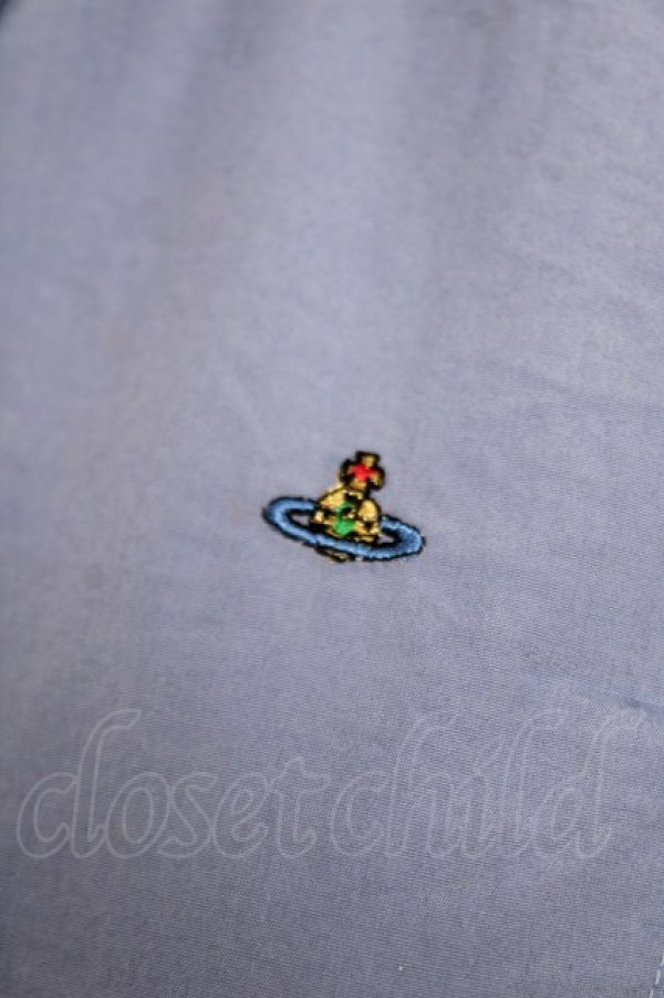 画像3: ヴィヴィアンウエストウッド 中古 / カラーオーブ刺繍ブラウス 12 ブルー  Y-26-05-03-039-bl-SZ-ZY (3)