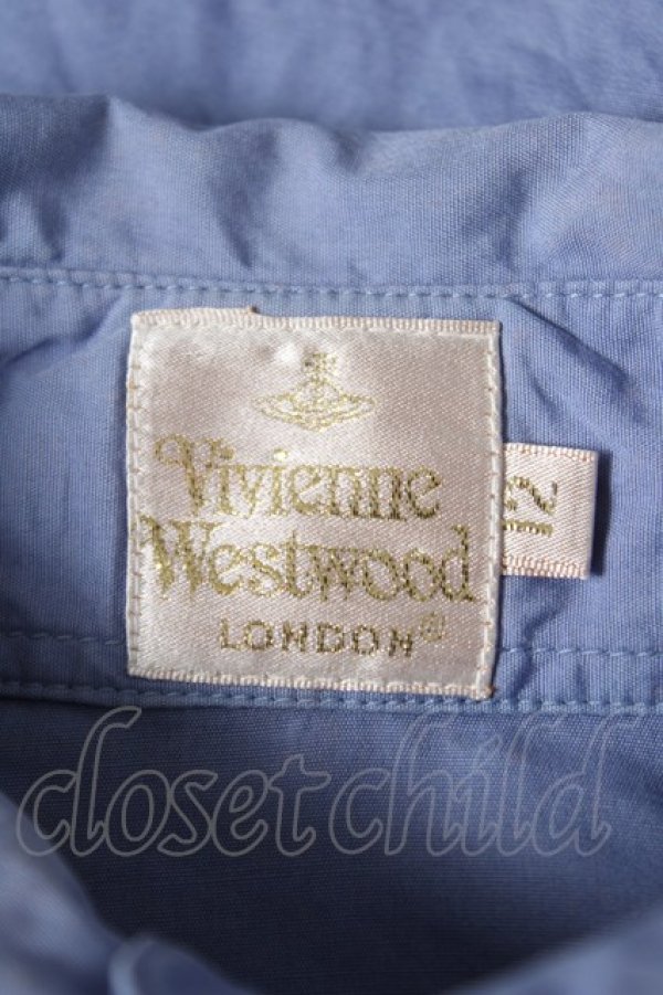 画像5: ヴィヴィアンウエストウッド 中古 / カラーオーブ刺繍ブラウス 12 ブルー  Y-26-05-03-039-bl-SZ-ZY (5)
