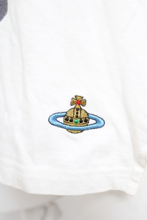 画像3: ヴィヴィアンウエストウッド 中古 / 花柄ORB刺繍カットソー S 白  Y-26-05-03-048-to-SZ-ZY (3)