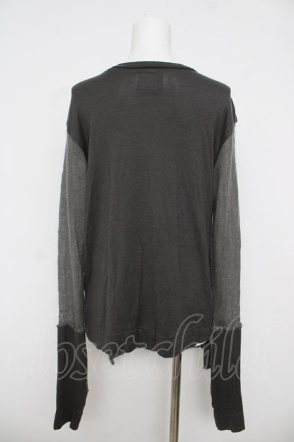 画像2: ANGLOMANIA 中古 / 短剣ZIP付キニット 38 グレー  Y-26-05-03-051-to-SZ-ZY (2)