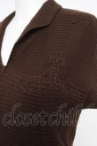 画像3: ヴィヴィアンウエストウッド 中古 / ORB刺繍襟付キニット 2 ブラウン  Y-26-05-03-053-ts-AS-ZY (3)